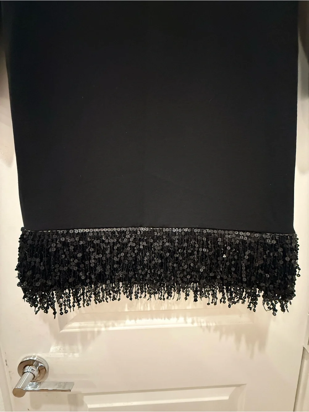 kate spade Black Sequin Fringe Mini Dress